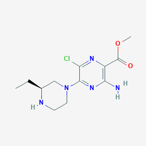 (S)-Methyl 3-amino-6-chloro-5-(3-ethylpiperazin-1-yl)pyrazine-2-carboxylate