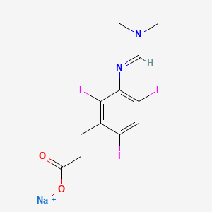 Sodium 3-(3-{[(dimethylamino)methylene]amino}-2,4,6-triiodophenyl)propanoate