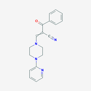 (Z)-2-benzoyl-3-[4-(2-pyridinyl)piperazino]-2-propenenitrile