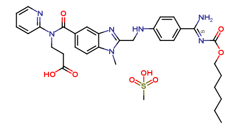 (Z)-3-(2-(((4-(N'-((hexyloxy)carbonyl)carbamimidoyl)phenyl)amino)methyl)-1-methyl-N-(pyridin-2-yl)-1