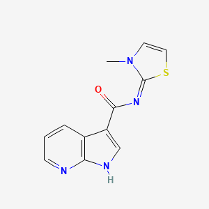 (Z)-N-(3-methylthiazol-2(3H)-ylidene)-1H-pyrrolo[2,3-b]pyridine-3-carboxamide