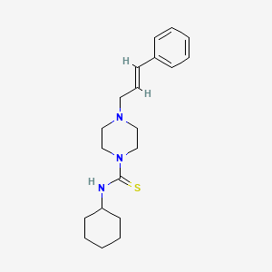 (cyclohexylamino)(4-(3-phenylprop-2-enyl)piperazinyl)methane-1-thione
