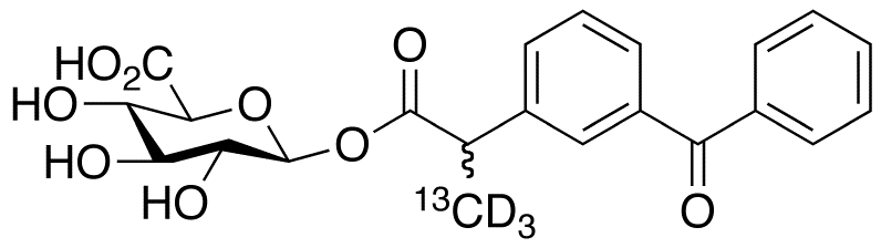 rac Ketoprofen-13C,d3 Acyl-b-D-glucuronide(Mixture of diastereomers)
