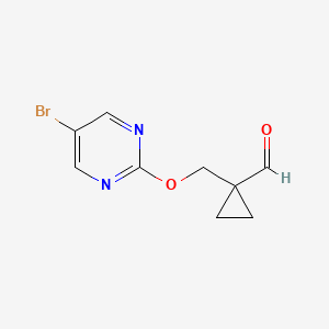 1-(((5-Bromopyrimidin-2-yl)oxy)methyl)cyclopropane-1-carbaldehyde