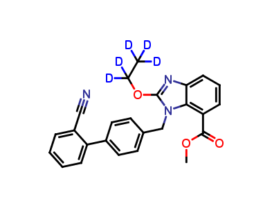 1-[(2’-Cyano-1,1’-biphenyl-4-yl)methyl]-2-ethoxy-d5-7-benzimidazolecarboxylic Acid Methyl Ester