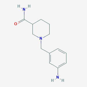 1-[(3-Aminophenyl)methyl]piperidine-3-carboxamide
