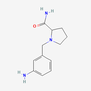 1-[(3-Aminophenyl)methyl]pyrrolidine-2-carboxamide