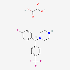 1-((4-Fluorophenyl)[4-(trifluoromethyl)phenyl]methyl)piperazine Oxalate