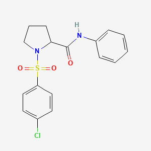 1-[(4-chlorophenyl)sulfonyl]-N-phenyl-2-pyrrolidinecarboxamide