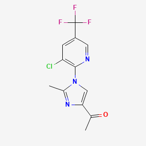 1-{1-[3-chloro-5-(trifluoromethyl)-2-pyridinyl]-2-methyl-1H-imidazol-4-yl}-1-ethanone