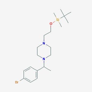 1-(1-(4-Bromophenyl)ethyl)-4-(2-((tert-butyldimethylsilyl)oxy)ethyl)piperazine