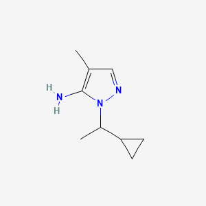 1-(1-Cyclopropylethyl)-4-methyl-1H-pyrazol-5-amine