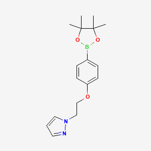 1-(2-(4-(4,4,5,5-Tetramethyl-1,3,2-dioxaborolan-2-yl)phenoxy)ethyl)-1H-pyrazole