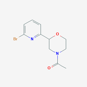 1-(2-(6-Bromopyridin-2-yl)morpholino)ethanone