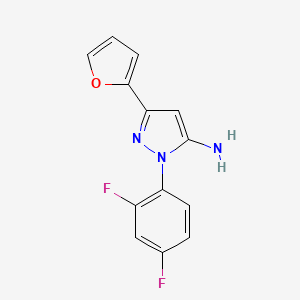 1-(2,4-difluorophenyl)-3-(furan-2-yl)-1H-pyrazol-5-amine
