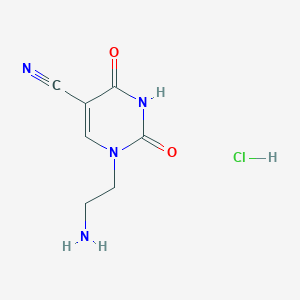 1-(2-Aminoethyl)-2,4-dioxo-1,2,3,4-tetrahydropyrimidine-5-carbonitrile hydrochloride