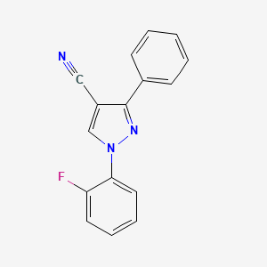1-(2-Fluorophenyl)-3-phenyl-1H-pyrazole-4-carbonitrile