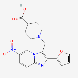 1-(2-Furan-2-YL-6-nitro-imidazo[1,2-A]pyridin-3-ylmethyl)-piperidine-4-carboxylic acid