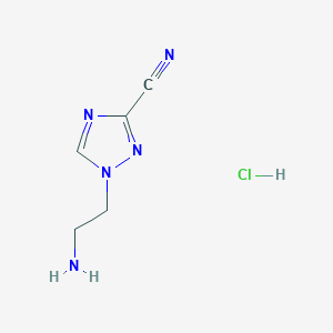 1-(2-aminoethyl)-1H-1,2,4-triazole-3-carbonitrile hydrochloride