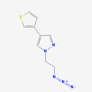 1-(2-azidoethyl)-4-(thiophen-3-yl)-1H-pyrazole