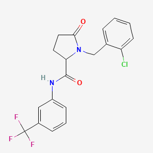 1-(2-chlorobenzyl)-5-oxo-N-[3-(trifluoromethyl)phenyl]-2-pyrrolidinecarboxamide