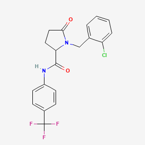 1-(2-chlorobenzyl)-5-oxo-N-[4-(trifluoromethyl)phenyl]-2-pyrrolidinecarboxamide