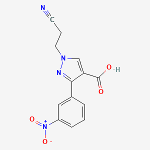 1-(2-cyanoethyl)-3-(3-nitrophenyl)-1H-pyrazole-4-carboxylic acid