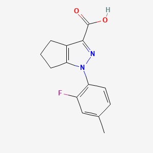 1-(2-fluoro-4-methylphenyl)-1H,4H,5H,6H-cyclopenta[c]pyrazole-3-carboxylic acid