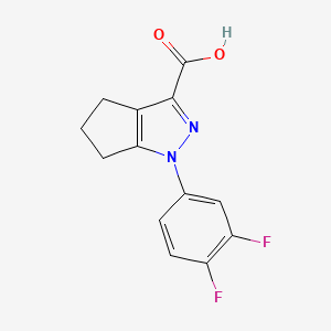 1-(3,4-difluorophenyl)-1H,4H,5H,6H-cyclopenta[c]pyrazole-3-carboxylic acid
