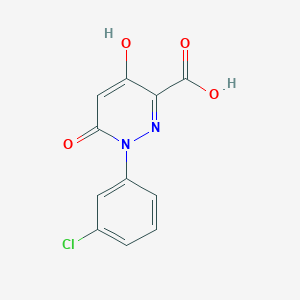 1-(3-Chlorophenyl)-4-hydroxy-6-oxo-1,6-dihydro-3-pyridazinecarboxylic acid