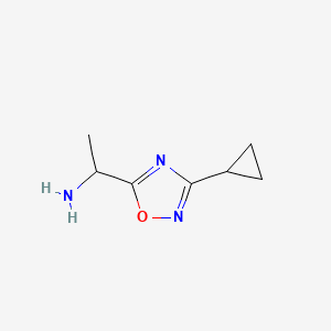 1-(3-Cyclopropyl-1,2,4-oxadiazol-5-yl)ethanamine