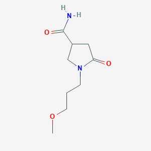 1-(3-Methoxypropyl)-5-oxopyrrolidine-3-carboxamide