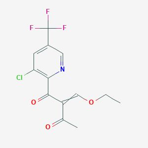 1-[3-chloro-5-(trifluoromethyl)-2-pyridinyl]-2-[(Z)-ethoxymethylidene]-1,3-butanedione