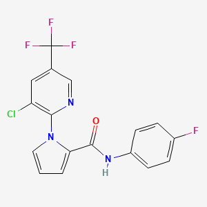 1-[3-chloro-5-(trifluoromethyl)-2-pyridinyl]-N-(4-fluorophenyl)-1H-pyrrole-2-carboxamide