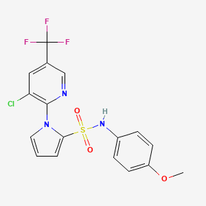 1-[3-chloro-5-(trifluoromethyl)-2-pyridinyl]-N-(4-methoxyphenyl)-1H-pyrrole-2-sulfonamide
