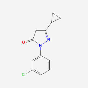 1-(3-chlorophenyl)-3-cyclopropyl-4,5-dihydro-1H-pyrazol-5-one