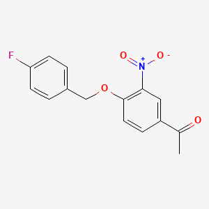 1-{4-[(4-Fluorobenzyl)oxy]-3-nitrophenyl}-1-ethanone