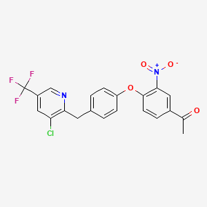 1-[4-(4-{[3-chloro-5-(trifluoromethyl)-2-pyridinyl]methyl}phenoxy)-3-nitrophenyl]-1-ethanone