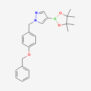 1-(4-(benzyloxy)benzyl)-4-(4,4,5,5-tetramethyl-1,3,2-dioxaborolan-2-yl)-1H-pyrazole