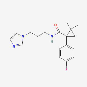 1-(4-Fluorophenyl)-N-[3-(1H-imidazol-1-yl)propyl]-2,2-dimethyl-cyclopropanecarboxamide