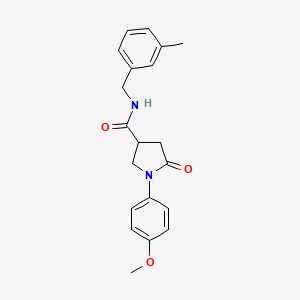 1-(4-Methoxyphenyl)-N-[(3-methylphenyl)methyl]-5-oxo-3-pyrrolidinecarboxamide