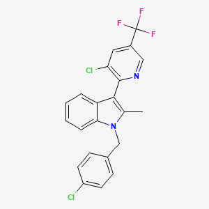 1-(4-chlorobenzyl)-3-[3-chloro-5-(trifluoromethyl)-2-pyridinyl]-2-methyl-1H-indole