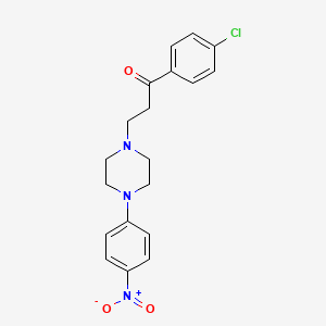 1-(4-chlorophenyl)-3-[4-(4-nitrophenyl)piperazino]-1-propanone