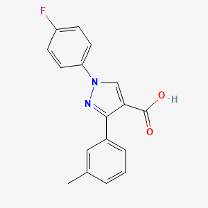 1-(4-fluorophenyl)-3-(3-methylphenyl)-1H-pyrazole-4-carboxylic acid