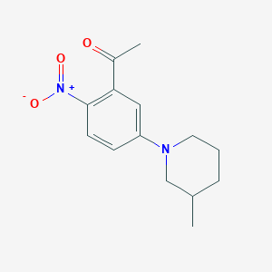 1-[5-(3-methylpiperidino)-2-nitrophenyl]-1-ethanone