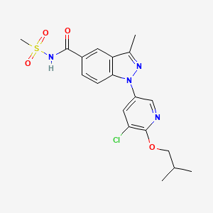 1-[5-Chloro-6-(2-methylpropoxy)-3-pyridinyl]-3-methyl-N-(methylsulfonyl)-1H-indazole-5-carboxamide
