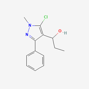 1-(5-chloro-1-methyl-3-phenyl-1H-pyrazol-4-yl)-1-propanol