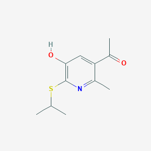 1-[5-hydroxy-6-(isopropylsulfanyl)-2-methyl-3-pyridinyl]-1-ethanone