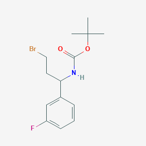 1-(Boc-amino)-3-bromo-1-(3-fluorophenyl)propane