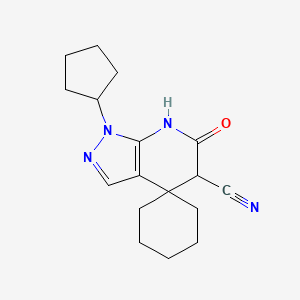 1'-Cyclopentyl-6'-oxo-1',5',6',7'-tetrahydrospiro[cyclohexane-1,4'-pyrazolo[3,4-b]pyridine]-5'-carbonitrile